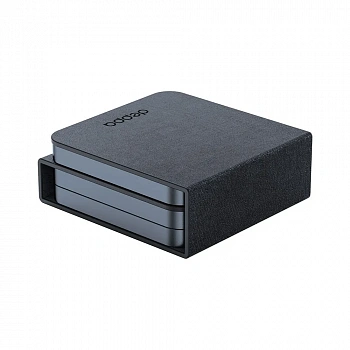 Беспроводная зарядная станция Deppa 3 в 1 MagSafe Mini Fold Travel QI 20.5w складная черная